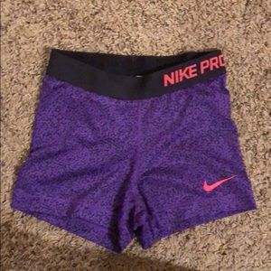 Purple Nike pro spandex